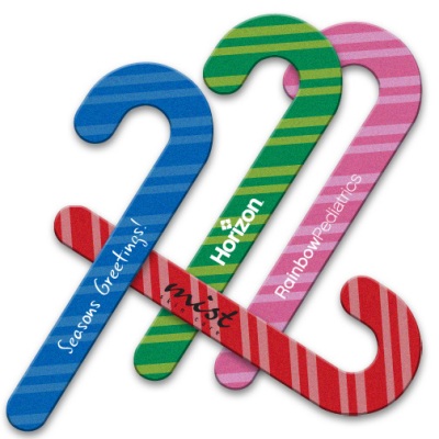 Candy Cane Shaped Seasonal Emery Boards