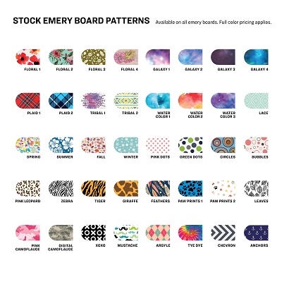 Stock Design Emery Board Imprints