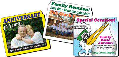 4" x 3-1/2" Die Cut Date Saver Magnets for Wedding and Any Special Occasion 4" x 3-1/2" Die Cut Date Saver Magnets for Wedding and Any Special Occasion