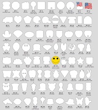 8-inch x 8-inch Suction Cup Window Sign Shapes