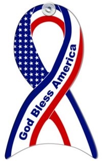 Custom God Bless America Window Sign