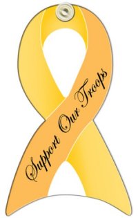 Personalized Support Our Troops Window Sign