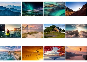 Monthly Scenes of Scenic Inspirational 2024 Calendar