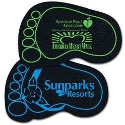 Foot Shaped Recycled Tire Coasters