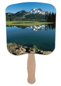 Church Fan - Mountain Scene