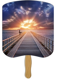 Sunrise Handheld Church Fan