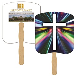 Modern Cross Inspirational Hand Fan