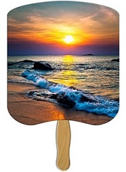 Sunset Scenic Hand Fan
