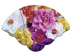 Bouquet Inspirational Four Part Expanable Hand Fan