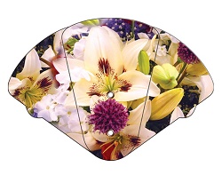 Lily Bouquet Inspirational Four Part Expanable Hand Fan