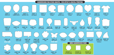Sandwich Hand Fan Stock Shapes