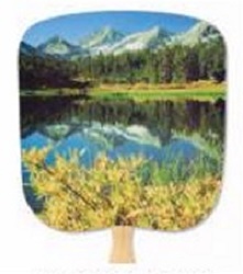 Mountain Reflection Paper Fan Mountain Reflection Paper Fan