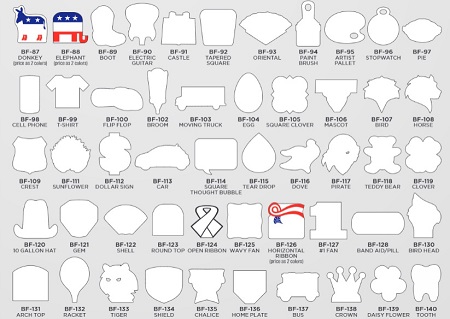 Stock Shapes for Hand Fans