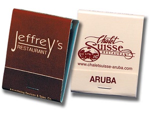 Custom Beige and Brown 20 Stick Matchbook