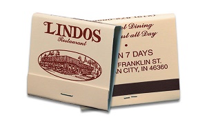 Custom Beige and Brown 30 Stick Matchbook