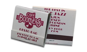 Custom Burgundy and Gray 30 Stick Matchbook