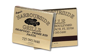 Custom Gold Foil and Black  30 Stick Matchbook