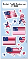Sticker Sheets of Flags and Americana