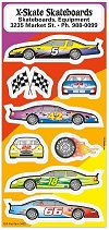 Race Cars Sticker Sheets