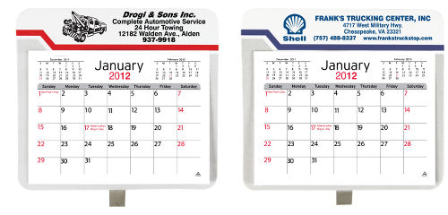 Large Truck Visor calendar