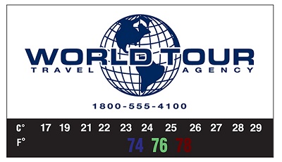 Business Card Thermometer Magnet