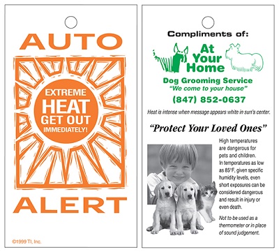 Car Interior Temperature Alert Card