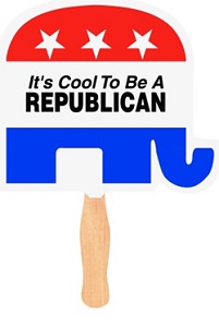 Republican Elephant Political Fan Republican Elephant Political Fan