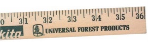 Clear Lacquer Finish Yardstick Clear Lacquer Finish Promotional Yardstick with Custom Imprint