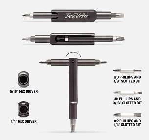 8 in 1 T-Handle Multi Use Screwdriver