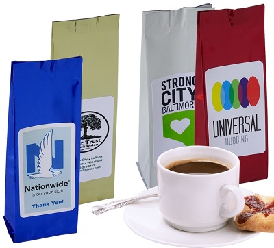 Custom Imprinted Gourmet Coffee Stand Up Bags
