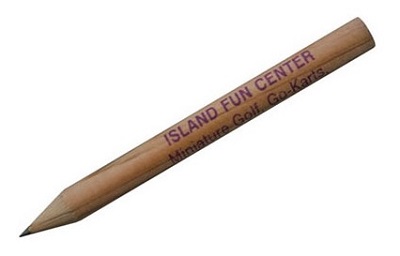 Round Natural Finish Golf Pencil Round Natural Finish Golf Pencil