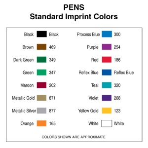 Standard Imprint Colors