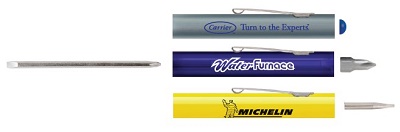 Custom Reversible Blade Pocket Screwdriver with Specialty Top