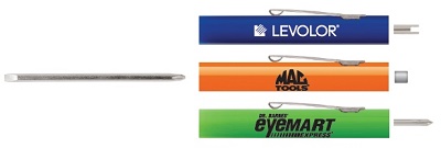 Promotional Reversible Blade Pocket Screwdriver with Top Option