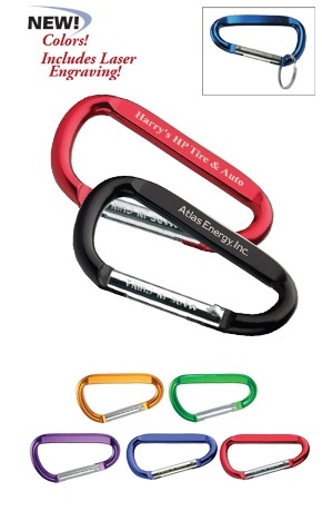 Small Carabiners - 2 Inches with Promotional Message. Small Carabiners - 2 Inches
