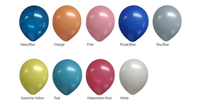 9 Inch Balloon Colors