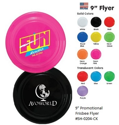 9 inch Custom Promotional Frisbees