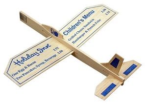 9-inch Wood Glider Airplane with custom imprint