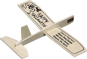 Wooden Glider airplanes Wooden Glider Airplanes with custom message imprinted