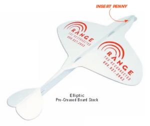 Elliptic Penny Paper Airplane